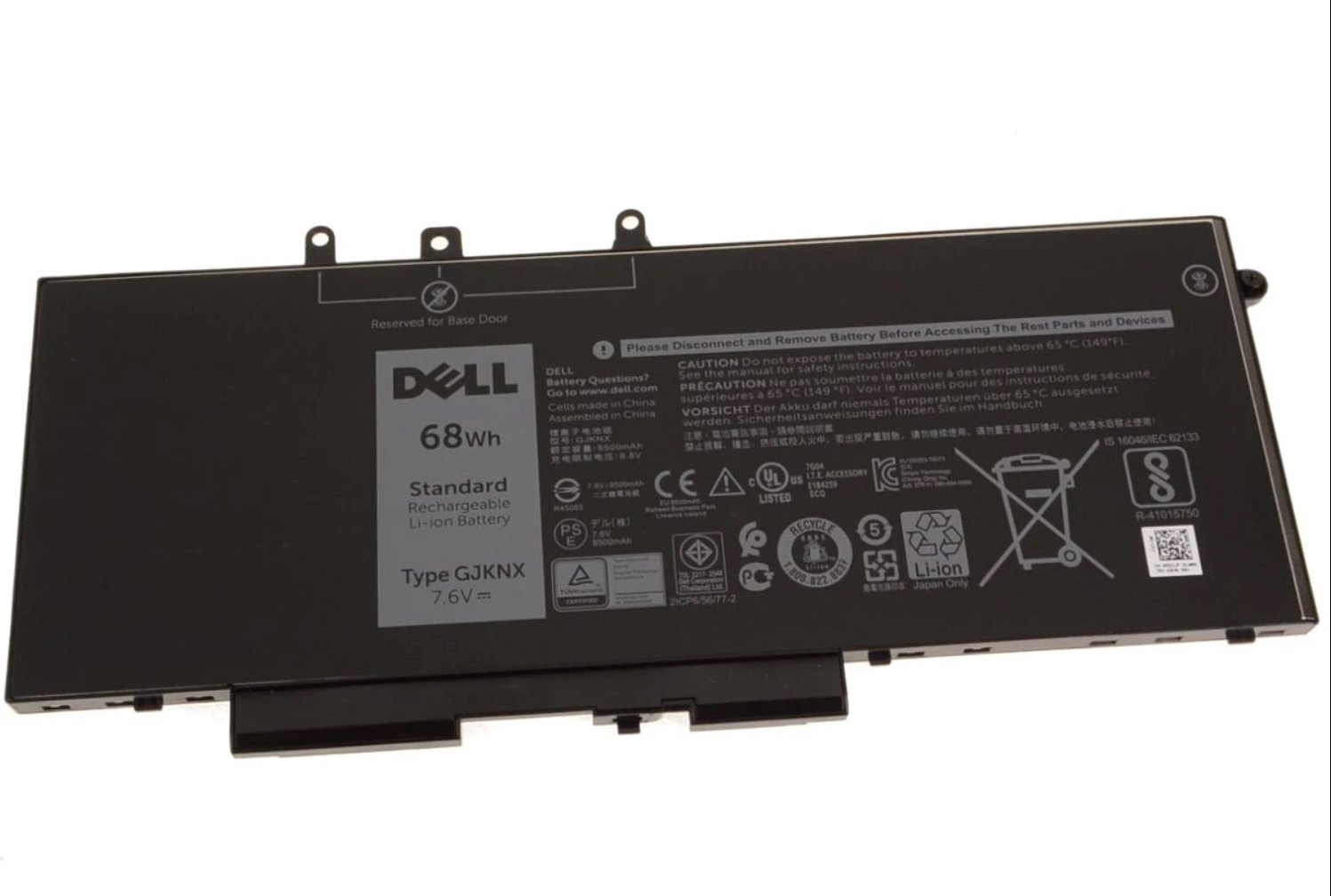 Dell latitude P60F P60F001 P60F002 P60F003 5280 5290 5580 5480 5490 5290 5590 5491 5495 5591 E5580 E5480 E5280 E5290 E5590 E5490 E5491 E5495 E5591 precision 3520 3530  Dell gd1jp, gjknx DJWGP P60F 93FTF FPT1C, MT31P KCM82, DV9NT batarya dell pil