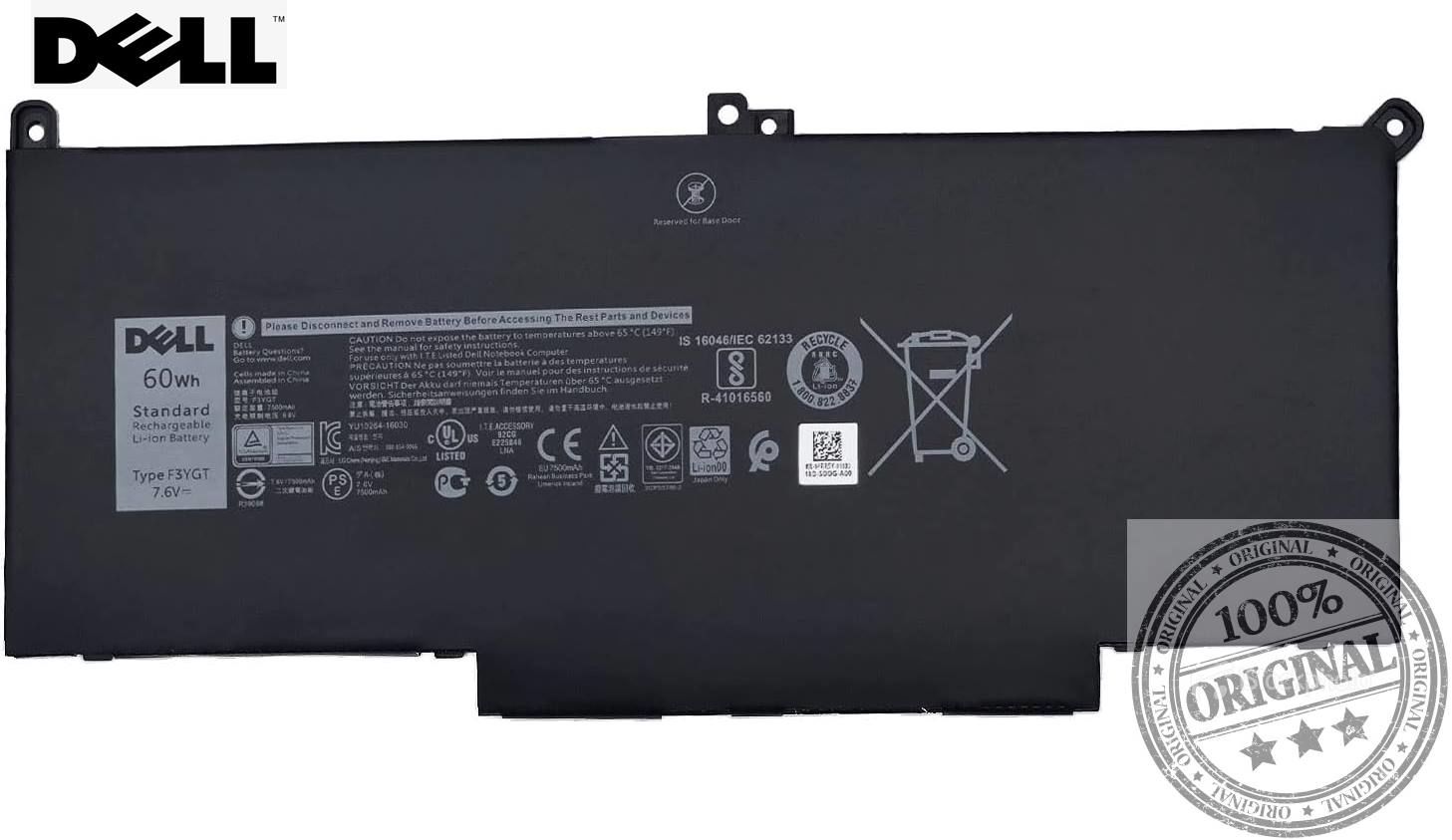 Dell latitude f3ygt e7480 e7490 e7280 e7290 e7380 e7390 KG7VF V4940 MYJ96 02X39G 0DM3WC C27RW PGFX4 9W9MX DJ1J0 P73G P28S p73g latitude 7480 batarya Pil