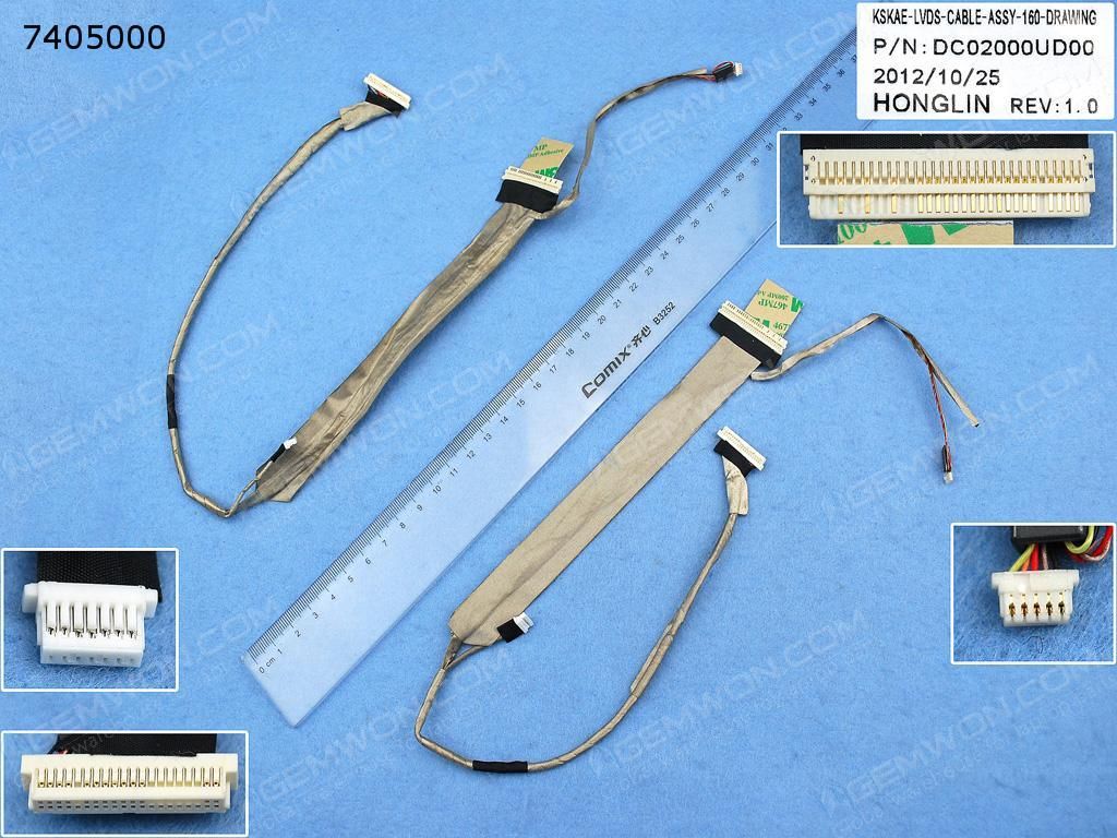 Toshiba A500 A505 A505D LCD LVDS Video Flex Cable DC02000UD00 KSKAA CCfl Flourasanlı Tip Lcd Data Flex Kablo
