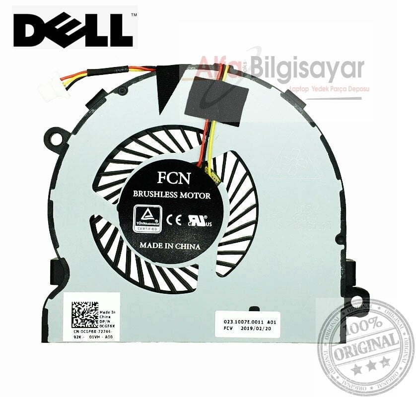 Dell Inspiron 15 3000 5000 3567 5547 5447 5542 5543 5545 5547 5557 5445 5548 P39F P39F001 P49G P49G001 GZXC0F2 DC28000EDS0 DFS501105PQ0T DP/N 03RRG4 Fan