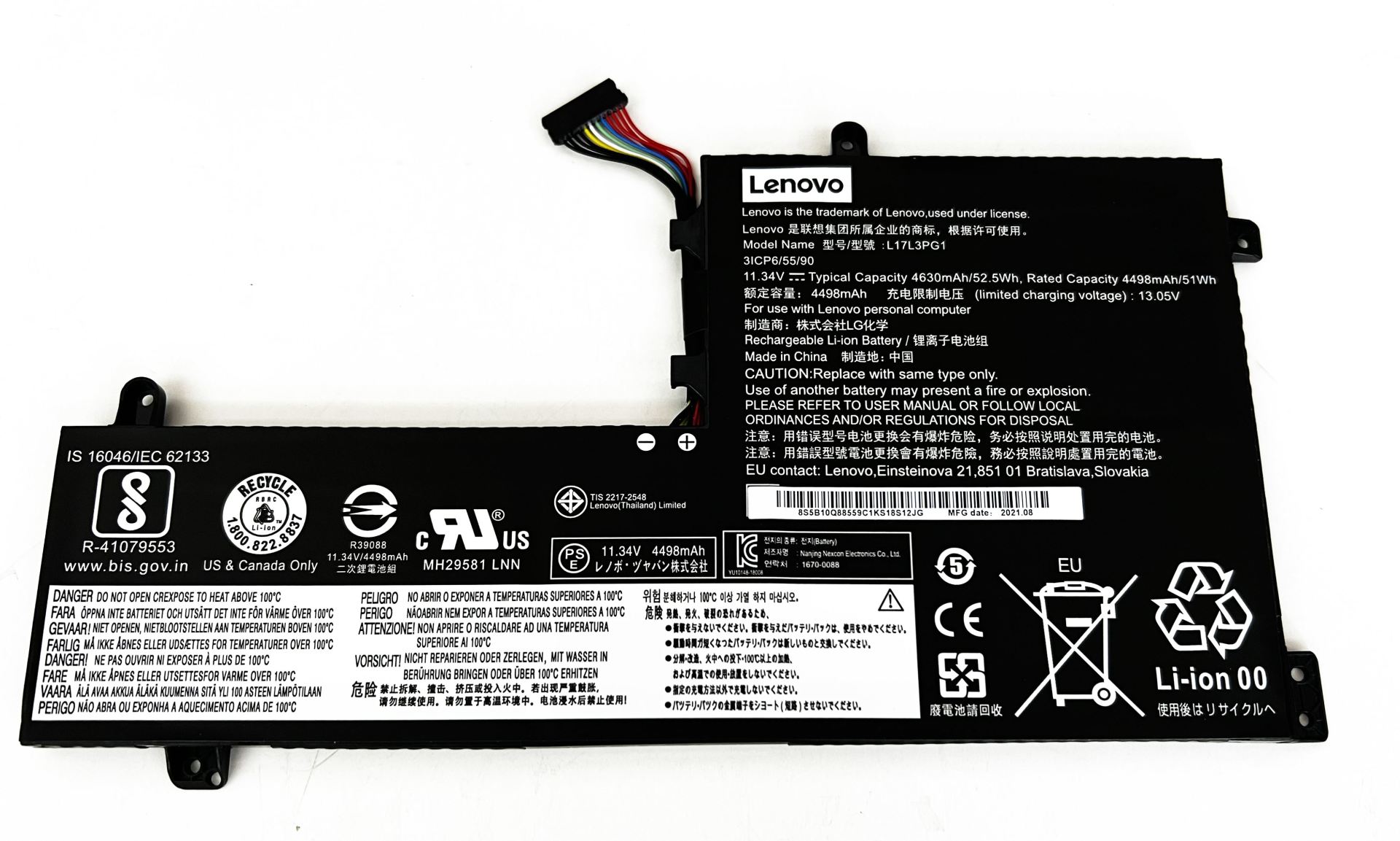 Lenovo Legion Y530-15ICH 81FV 81LB 81GT,Legion Y540-15IRH 81SX 81RJ 81SY, Y540-17IRH 81T3, Legion Y7000 81T0 81V4 81NS, Legion Y7000P 81HC 81LD 81LF,  Y540-15ICH Y540-17IRH L17C3PG1, L17L3PG1, L17M3PG1, L17M3PG2, L17S3PG1 Batarya Pil