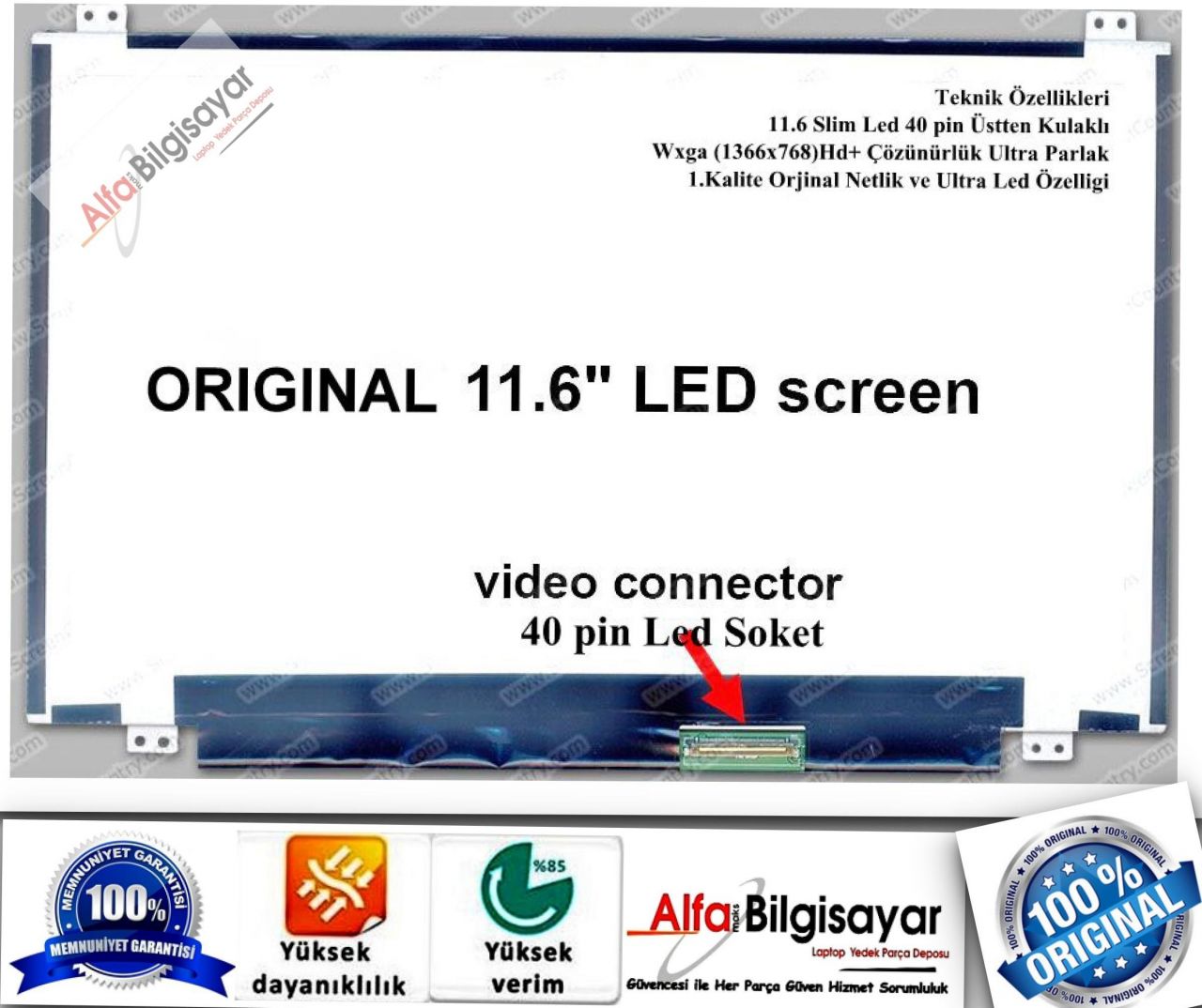 11.6 Slim Led B116xw03 V.2 n116bge-l41 N116BGE-L42 Acer One 722 725 Ekran Panel p1ve6