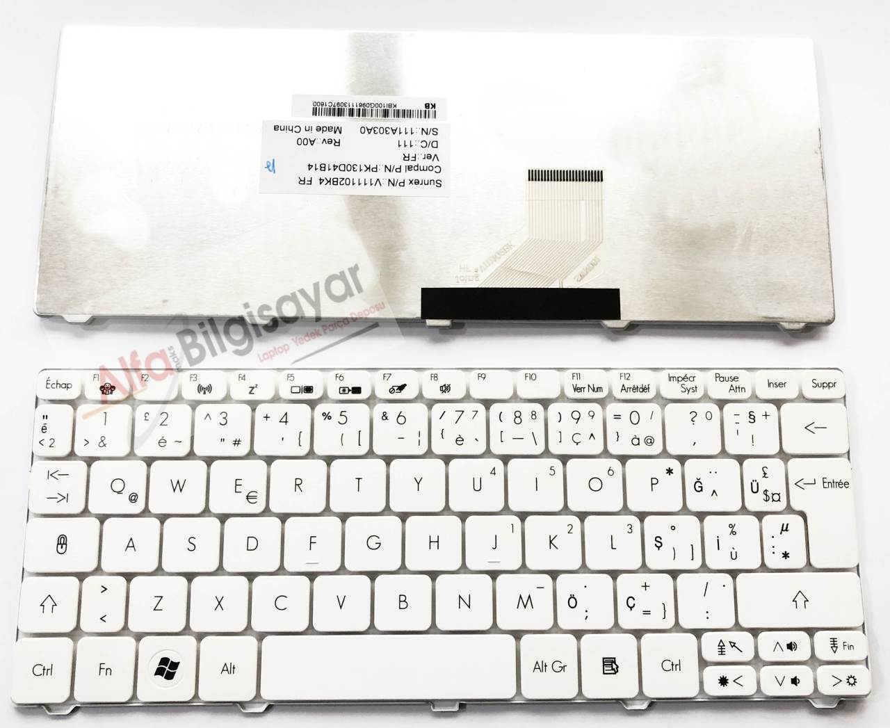 Acer Beyaz D255 D255e D257 D260 Pav50 kav50 nav50 Pav70 kav70 nav70 Pav01 D270 One 521 One 522 D270 Kav70 PAV01 P0VE6 POVE6 ze6 ze7 zh9 Klavye  Keyboard Tuş Takımı