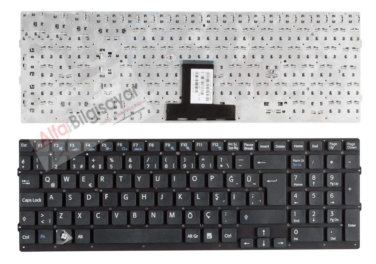 Sony Vaio  VPC-EB VPCEB  Siyah Klavye TuşTakımı Q-Türkçe PCG-71211L PCG-71211W PCG-71211M PCG-71212L PCG-71311L