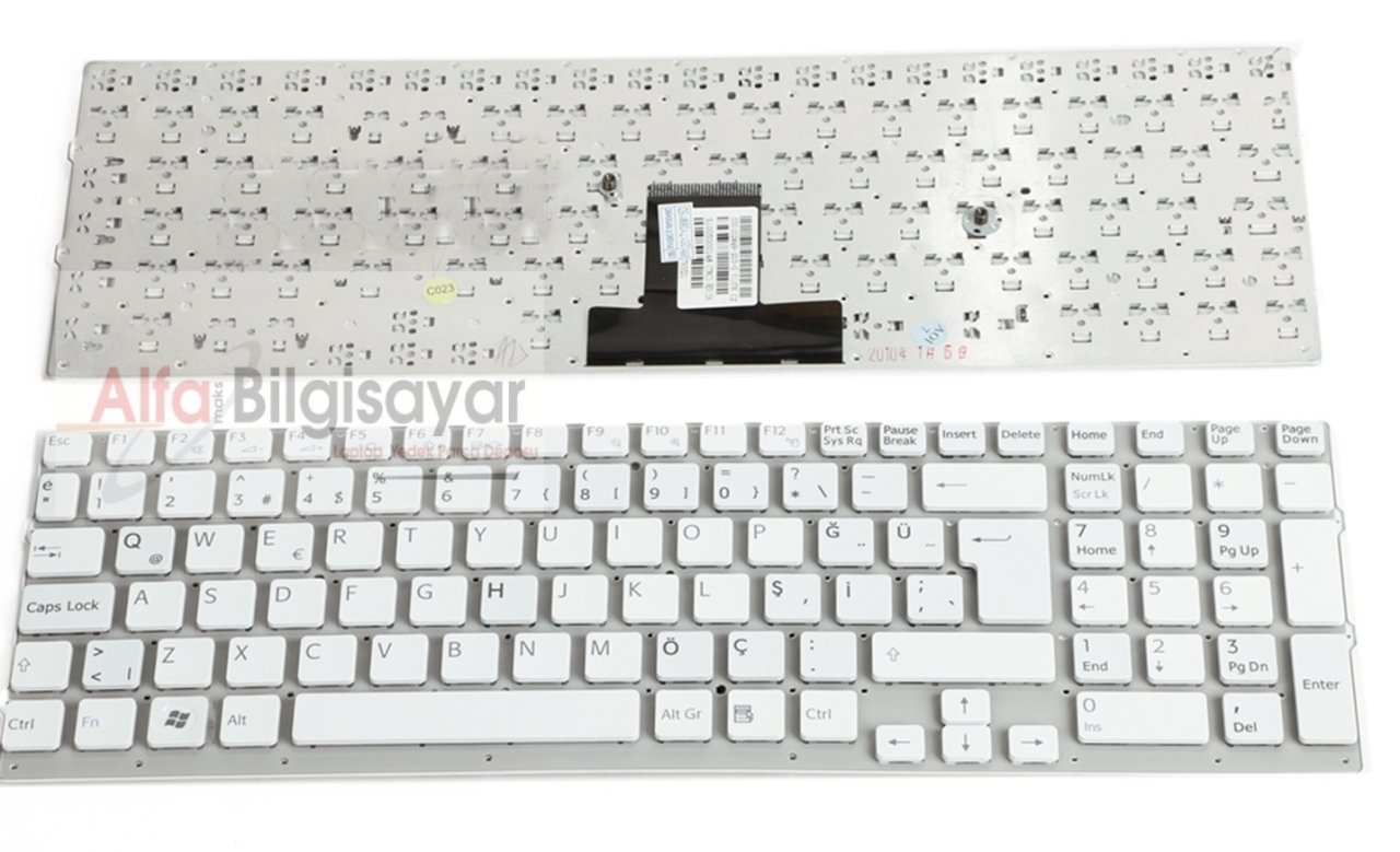 Sony Vaio VPC-EB VPCEB Beyaz Renk  Klavye TuşTakımı Q-Türkçe PCG-71211L PCG-71211W PCG-71211M PCG-71212L PCG-71311L