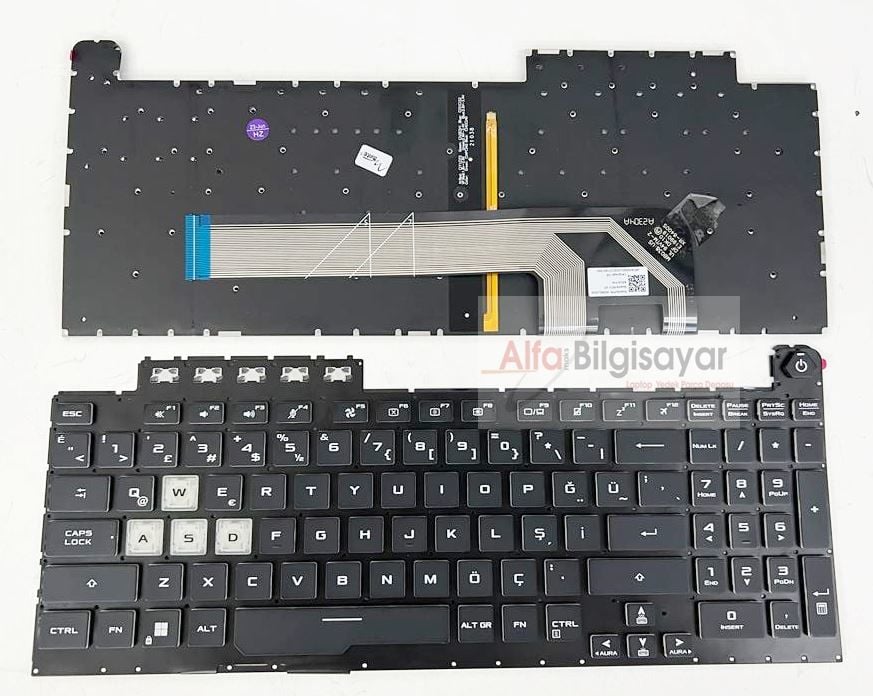 Asus TUF Gaming F15 FX506L, FX506H FX506LU FX506LH FX506HF  FX506HCB FX506HE FX506HC FA506IV FX506HM FA560I FA506 FX506 FX506L FX506H FA506I FA506Q FA506U FA706 FX706 Klavye Tuş Takımı Aydınlatmalı