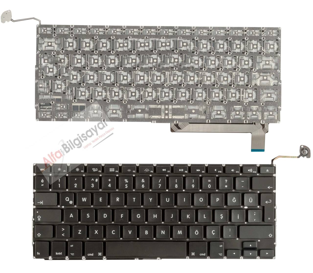 Apple MacBook Pro A1286 15.4'' A1286 2008 2009 2010 2011 2012 MB985LL/A, MB986LL/A, MC371LL/A, MC372LL/A, MC373LL/A, MC721LL/A, MC723LL/A, MD103LL/A, MD104LL/A, MC118LL/A, MB470LL/A, MB471LL/A, MC026LL/A Klavye Tuş Takımı