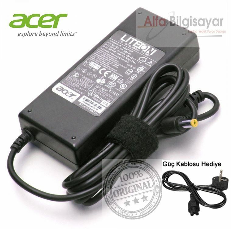 Acer Packard Bell orjinal 19v 4.74A 90w Adaptör Şarj Cihazı