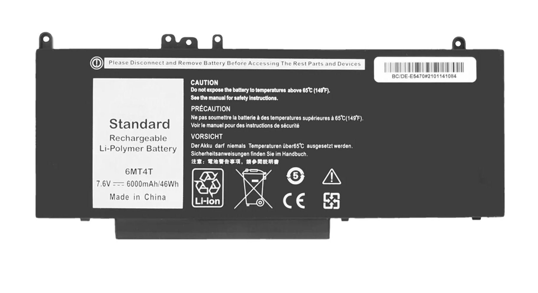 Dell Latitude 6MT4T G5M10 E5270 E5470 P62G E5250 5450 E5450 E5550 5550 E5570 P37F P25S P48G P23T P62G 7v69y, txf9m R0Tmp Ryxxh, Txf9M, 8V5Gx, F5Ww5 Fdx0T Hk6Dv Wyjc2 Ym3Tc K9Gvn R9Xm9 P37F001 P23T001 P62G001 P25S001 P48G001 P25S001 Batarya Pil