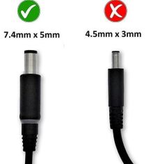 Dell 150W, 19.5V 6.7A LA130PM190, 0GYWCG, 19.5V 6.7A PA-4E DA130PE1-00 LA130PM121 7.4mm x 5.0mm, Kalın uç Orjinal Adaptör FA130PE1-00, DA130PE1-00