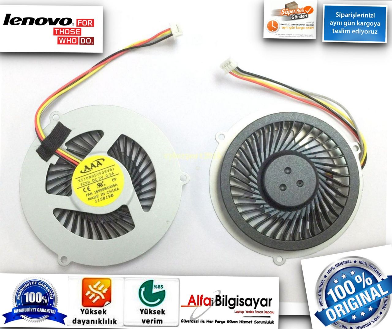 Lenovo Ideapad y570 y570a y570d y570m y570n y570nt y570p Laptop Fan fan cooling Sıfır A+