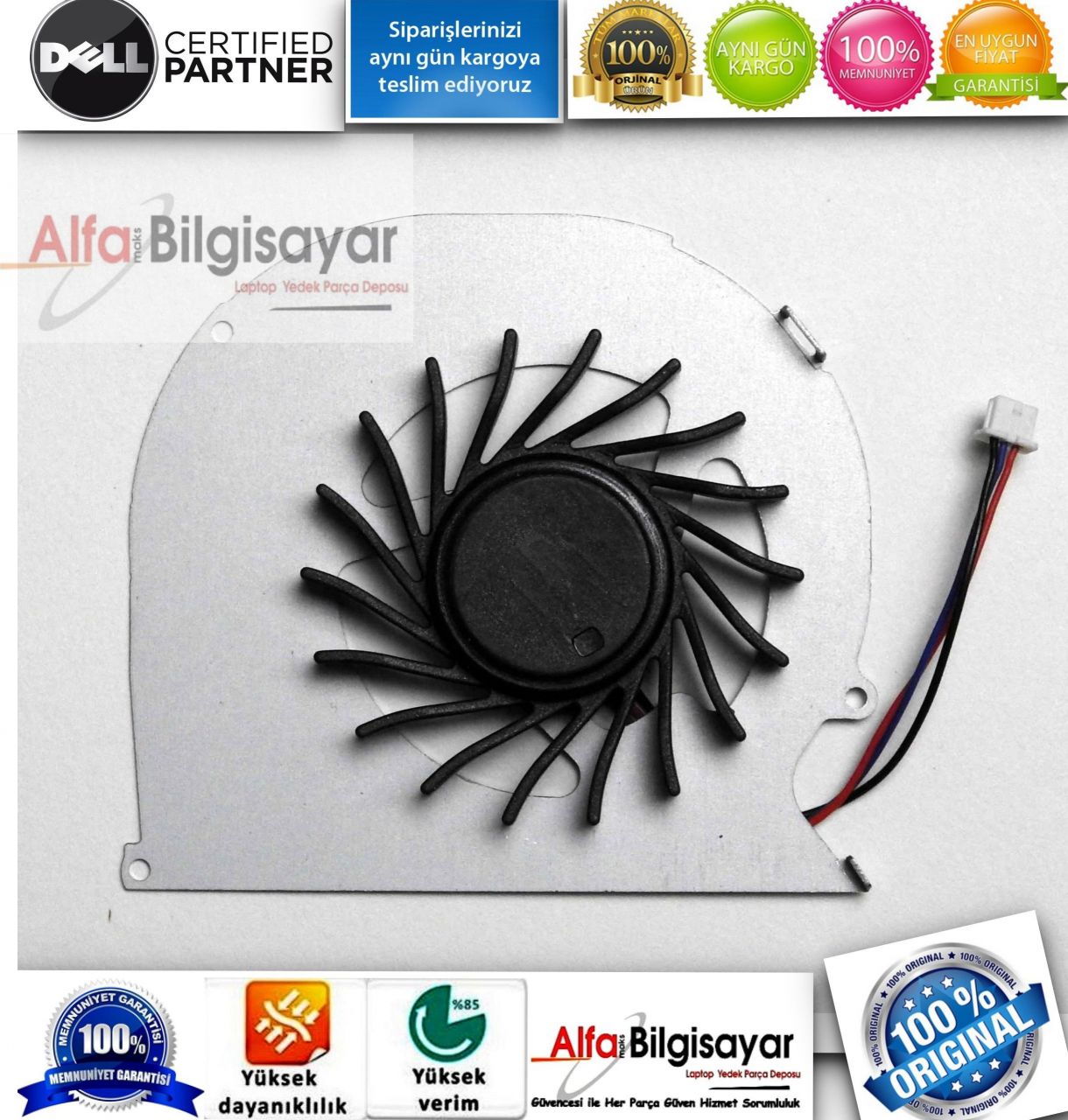 Dell Vostro 3560 15R 5520 5525 7520 Cooling Fan 0Y5HVW MF60120V1-C530-G99 Laptop Fan fan cooling Sıfır A+ Dell Inspiron 15R 5520 5525 7520-Series Y5HVW-0Y5HVW