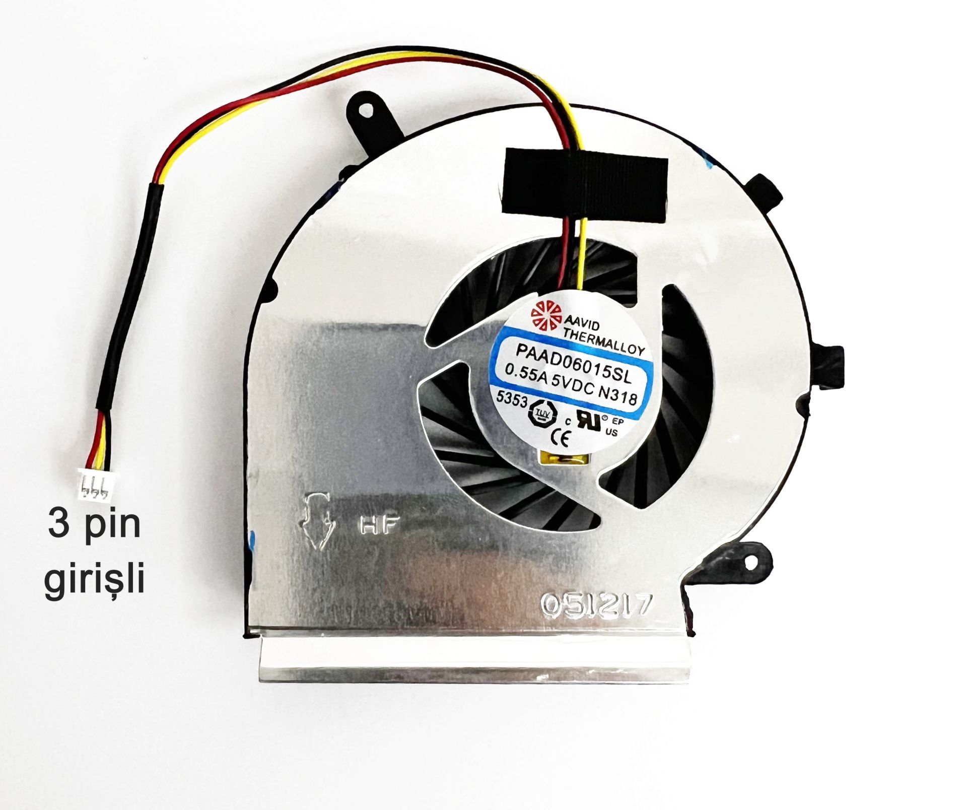 3 pinli MSI GE62, GL62 GE72 GL72, GP62 GP72 PE60, PE70 PAAD06015SL CPU  Fan işlemci Soğutucu  Fanı