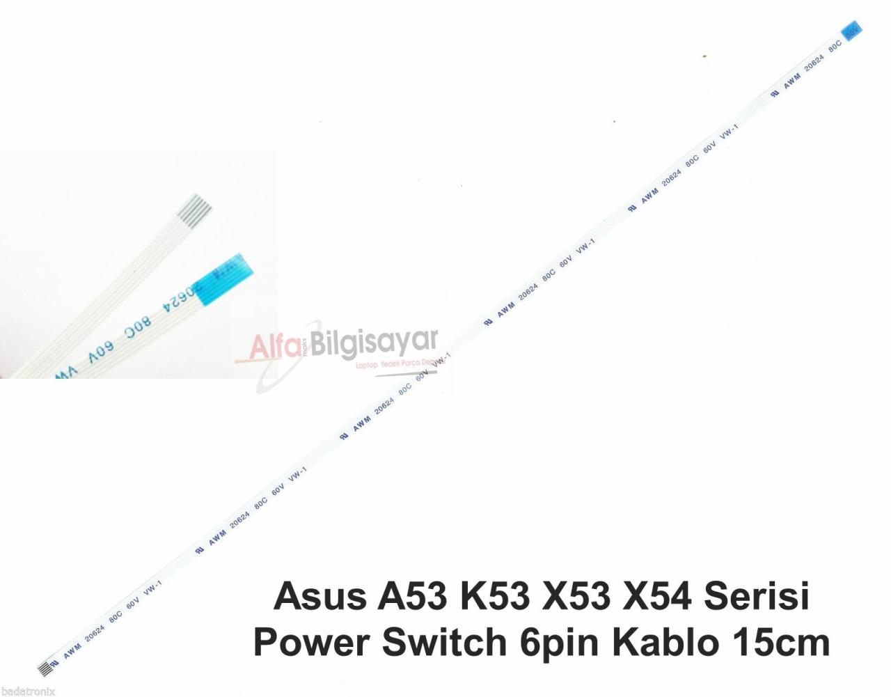 Asus K53 X54 A53 Serisi Power Swich tetik Buton Kablosu AWM-20624