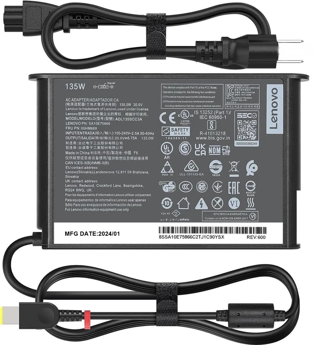 ORJINAL LENOVO ADAPTÖR ŞARJ CİHAZI 20V 6.75A 135W ADL135NLC3A, ADL135NDC3A Adaptör Şarj Cihazı