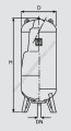 LRS 750/10 V  2'' Dikey Genleşme Tankı