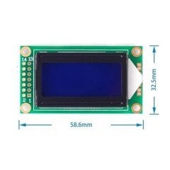 0802A 8x2 Karakter Lcd Modül Mavi