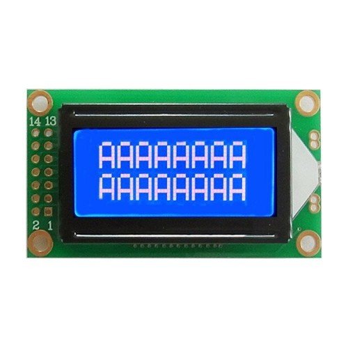 0802A 8x2 Karakter Lcd Modül Mavi