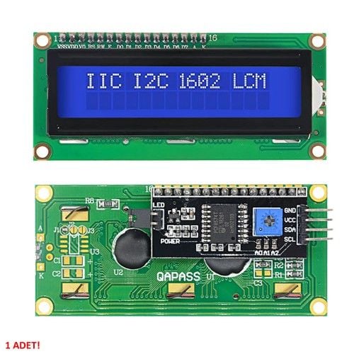 2x16 LCD Ekran I2C Modüllü