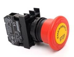 B200E-E 40mm Emergency Etiketli Mantar Acil Stop Butonu NC