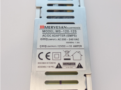 120W 12V DC 10A Metal Kasa Slim Güç Kaynağı