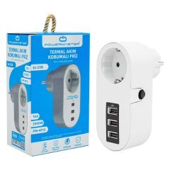 Powermaster PM-4913 3 Usb'li Tekli Termal Akım Korumalı Priz