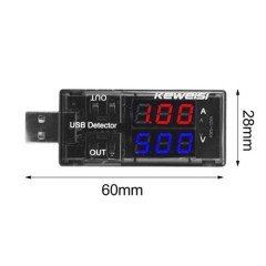 USB Voltmetre Çift Çıkışlı