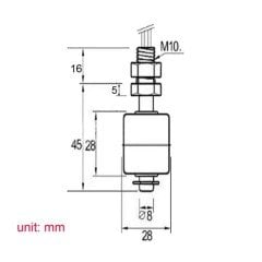 Metal Su Seviye Sensörü 100mm