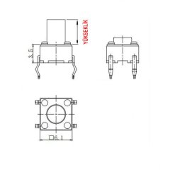 Tact Swıtch 6x6 8mm