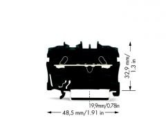 WAGO 2002-1205 İki İletkenli Klemens Siyah