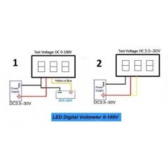 0-100V 10A Voltmetre Ampermetre