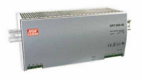 960W 48V 20.0A 340-550V Trifaze Ray Montaj Güç Kaynağı