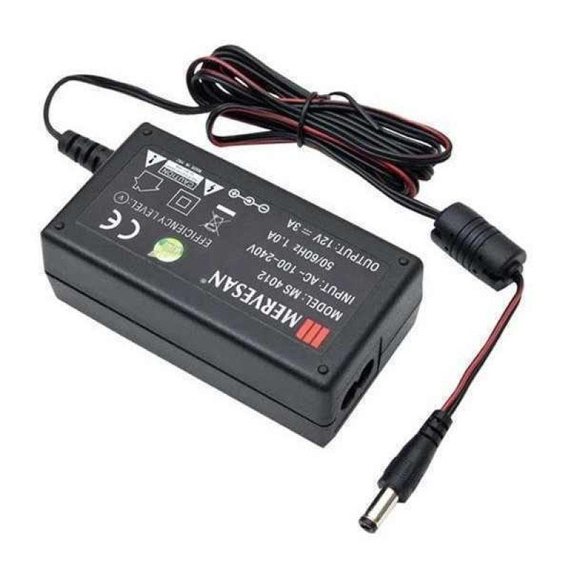 Mervesan MS-4012 100-240VAC Giriş 12VDC 40W 3A Çıkış SMPS Adaptör