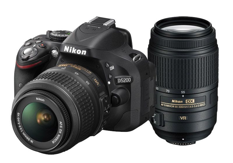 Nikon D5200 18-55 VR + 55-300mm DSLR Fotoğraf Makinesi