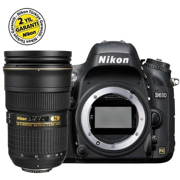 Nikon D610 24-70 f2.8 G ED VR Lensli DSLR Fotoğraf Makinesi