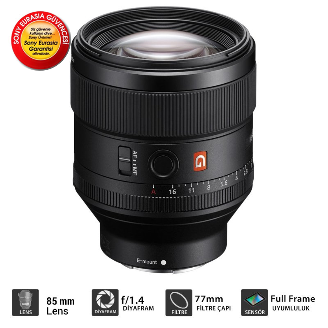 Sony FE 85mm f/1.4 GM Lens