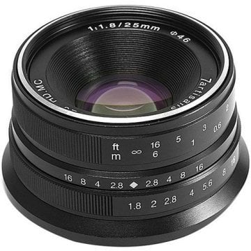 7artisans 25mm F1.8 Manual Focus Prime Fixed Lens Canon (EOS M-Mount)