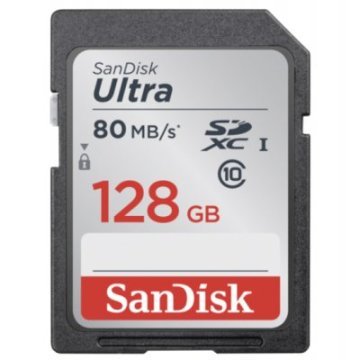 Sandisk 128GB 80mb/s Ultra SDXC Hafıza Kartı