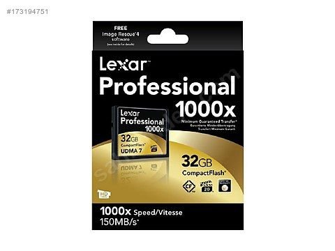 Lexar 32GB 1000x Professional CF Hafıza Kartı