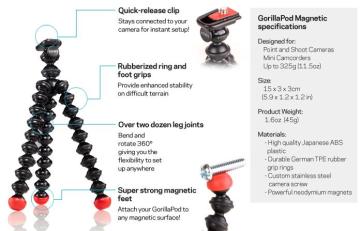 Joby GorillaPod Magnetic Tripod