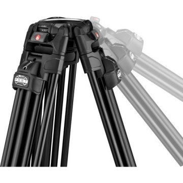 Manfrotto MVK608TWINFA 608 Nitrotech Fluid Head with 645 Fast Twin Aluminum Tripod System and Bag