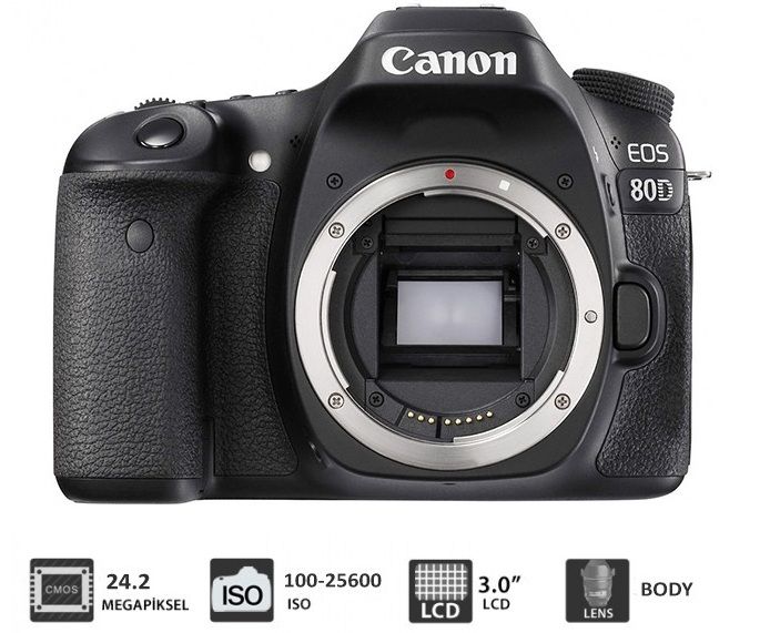 Canon EOS 80D 18-55mm IS STM Lens DSLR Fotoğraf Makinesi