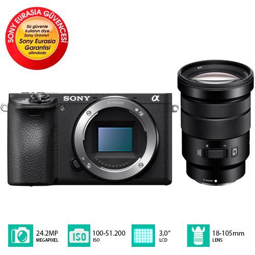 Sony A6500 18-105mm Aynasız DSLR Fotoğraf Makinesi