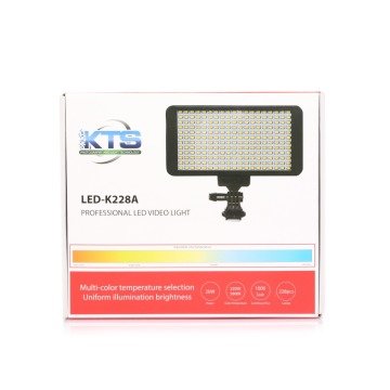 KTS LED-K228A Profesyonel Video Kamera Işığı (Batarya ve Şarj Hariç)