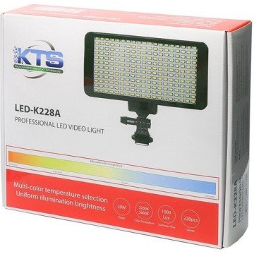 KTS LED-K228A Profesyonel Video Kamera Işığı (Batarya ve Şarj Hariç)