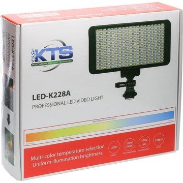 KTS LED-K228A Profesyonel Video Kamera Işığı (Batarya ve Şarj Hariç)