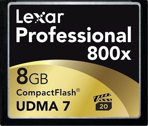 Lexar 8GB 800X UDMA CF Profesyonel Hafıza Kartı