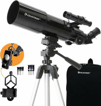 ​Celestron 22030 Travel Scope 80 Portable Teleskop ve Smartphone Adaptör