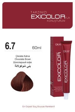 Exicolor 6.7 Çikolata Kahve - Kalıcı Krem Saç Boyası 60 ml Tüp