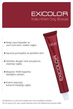 EXICOLOR 12'Lİ SET 5.75 AÇIK KAHVE KAHVE AKAJU Kalıcı Krem Saç Boyası (60ml x 12 adet)